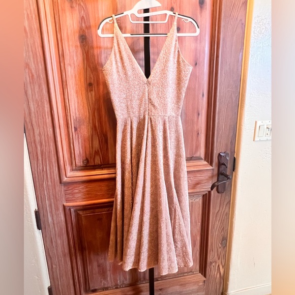 NWOT DRESS THE POPULATION Delilah Plunging A-Line Party Dress - Picture 6 of 10